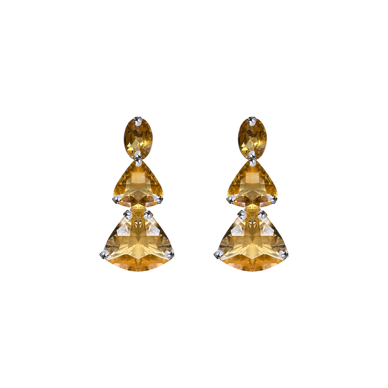 Earrings - Citrine Trio