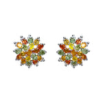 Earrings - Multi Sapphire Cluster