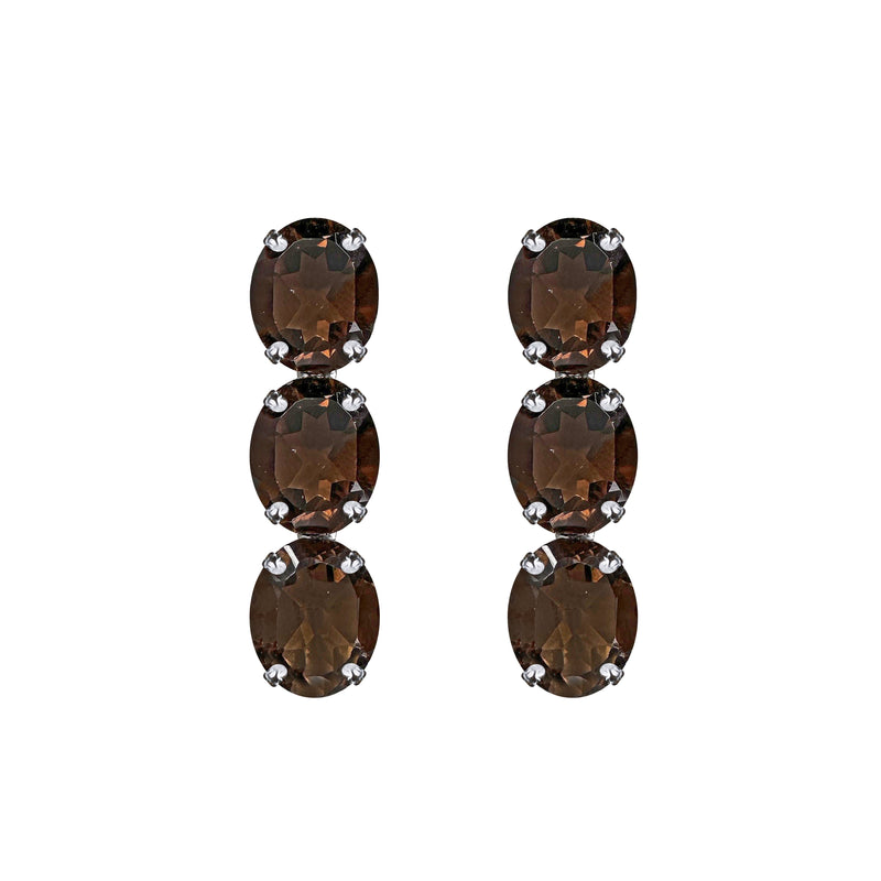 Earrings - Smoky Quartz Trio