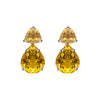 Earrings - Double Citrine Drops