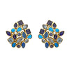 Earrings - Cluster in Mixed Blues