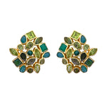 Earrings - Cluster in Mixed Greens