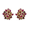 Earrings - Cluster in Mixed Reds