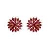 Earrings - Ruby Cluster