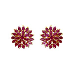 Earrings - Ruby Cluster