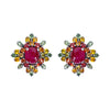 Earrings - Ruby & Multi Sapphires