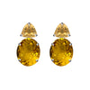 Earrings - Double Citrine Drops