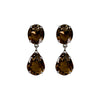 Earrings - Smoky Quartz Double Drops