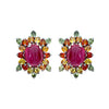 Earrings - Ruby & Multi Sapphires