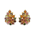 Earrings - Tourmaline Pear Cluster