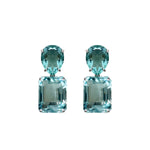 Earrings - Aquamarine Double Drops