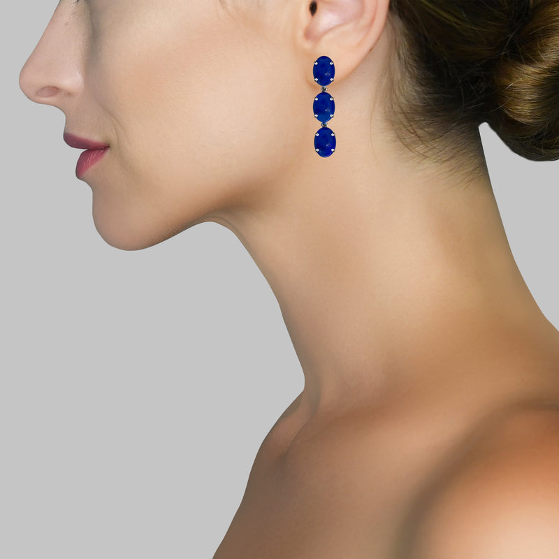 Earrings - Lapis Lazuli Trio