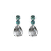 Earrings - Aquamarine, Prasiolite & Clear Crystal Quartz