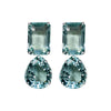 Earrings - Aquamarine Double Drops