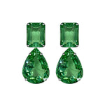 Earrings - Green Quartz Double Drops