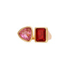 Ring - You and Me - Garnet and Pink Quartz