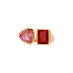 Ring - You and Me - Garnet and Pink Quartz