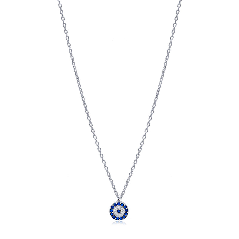 Necklace - Evil Eye Rhodium