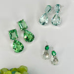 Earrings - Aquamarine Double Drops