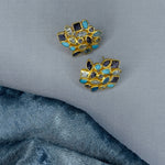 Earrings - Cluster in Mixed Blues