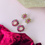 Earrings - Ruby & Multi Sapphires