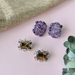 Earrings - Amethyst Cluster