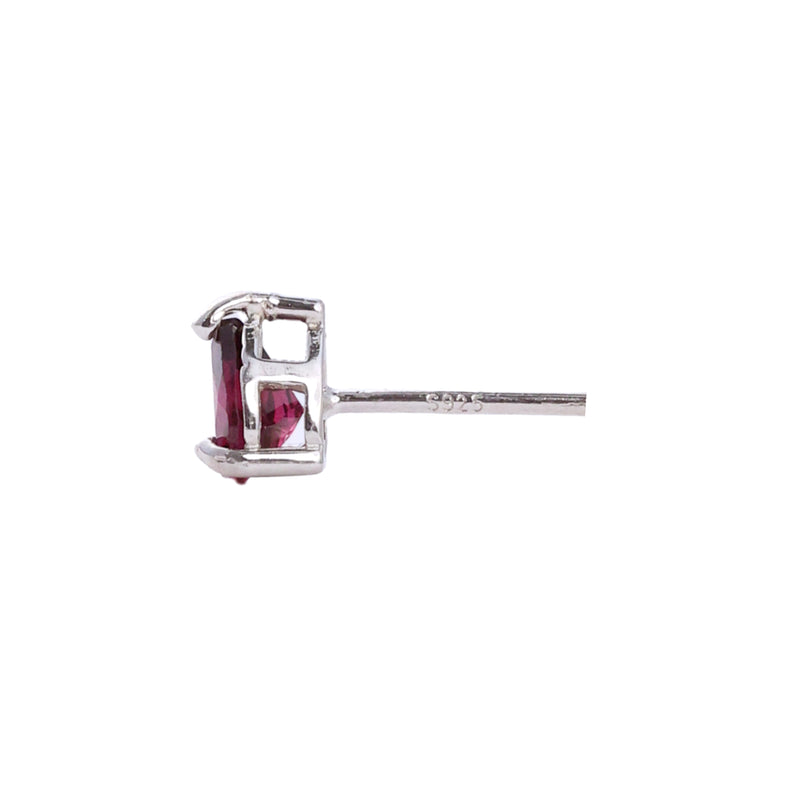 Earrings - Rhodolite Trillion Stud