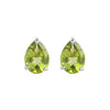 Earrings - Peridot Pear  Studs