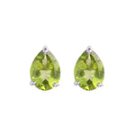 Earrings - Peridot Pear  Studs