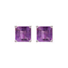 Earrings - Amethyst Square Studs