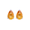 Earrings - Citrine Pear Studs