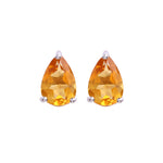 Earrings - Citrine Pear Studs