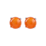 Earrings - Orange Opal Studs