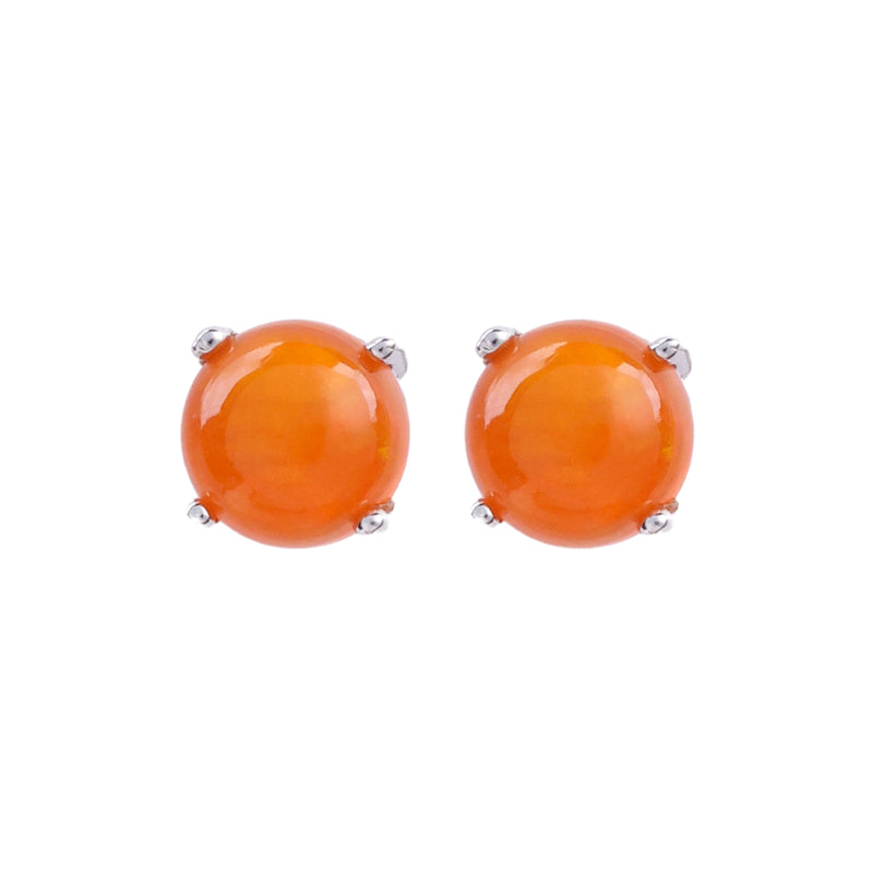 Earrings - Orange Opal Studs