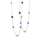 Necklace - Aqua Chalcedony & Lapis Blue Chalcedony