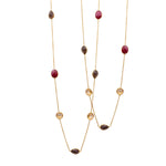 Necklace - Citrine, Ruby & Smoky Quartz