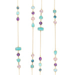 Necklace - Amethyst, Aqua Chalcedony, Turquoise & Rose Quartz