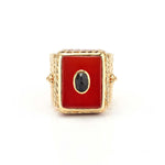 Ring - Solitude -  Shanti in Carnelian Rectangle