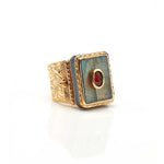 Ring - Solitude -  Shanti in Labradorite Rectangle