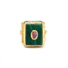 Ring - Solitude -  Shanti in Malachite Rectangle