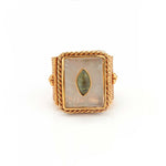 Ring - Solitude -  Shanti in Moonstone Rectangle